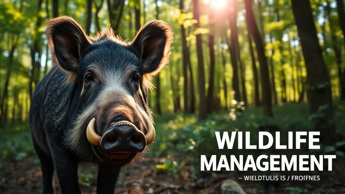 Jabalí en un entorno natural, representando la gestión de la fauna silvestre.