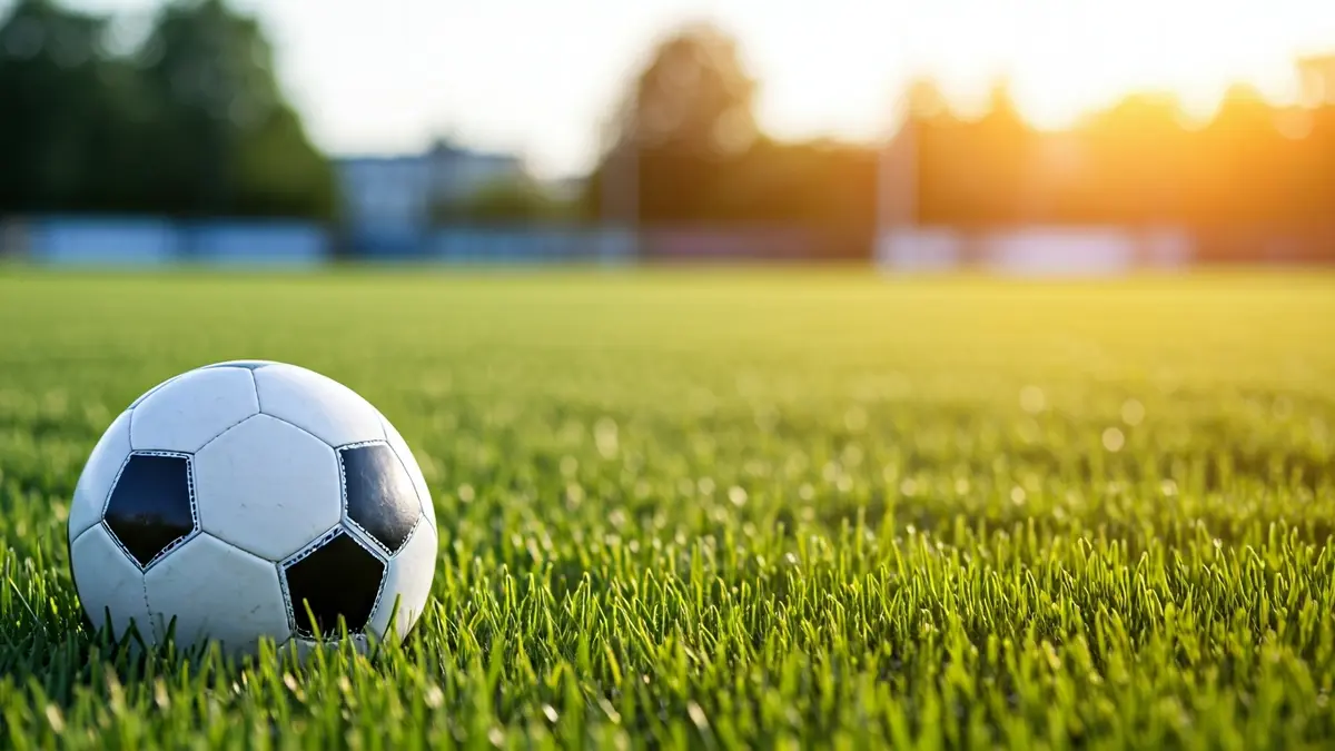 Generic image of a soccer ball on grass, representing grassroots sports.