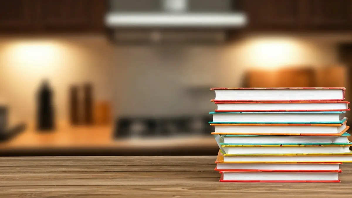 Imagen genérica de libros de recetas para niños.