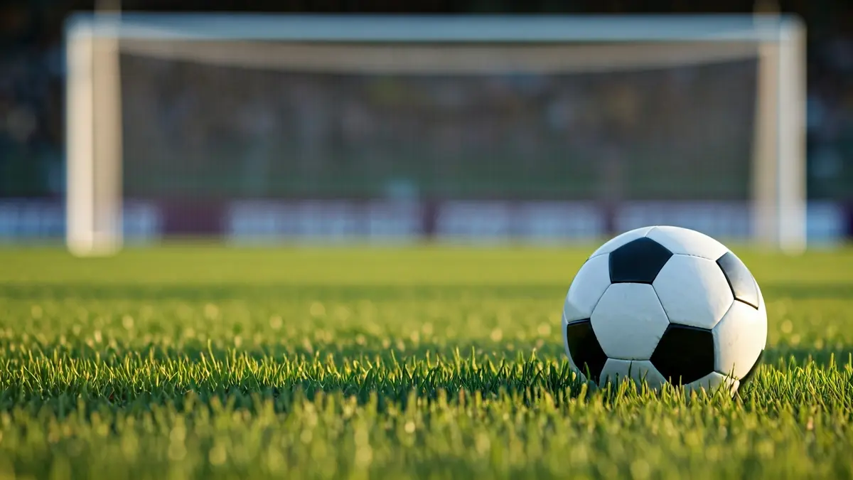 Imagen genérica de un balón de fútbol en el césped de un estadio