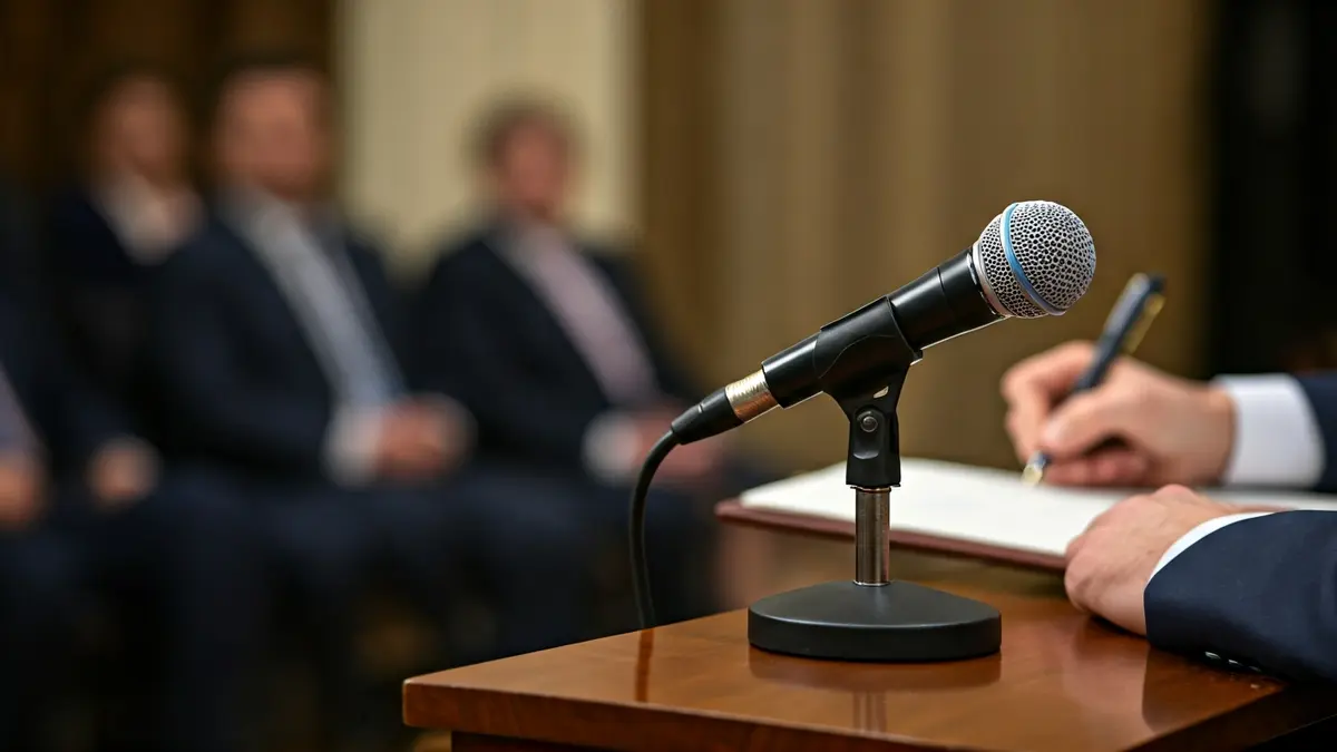 Imagen genérica de un micrófono en un podio, simbolizando un debate constitucional.