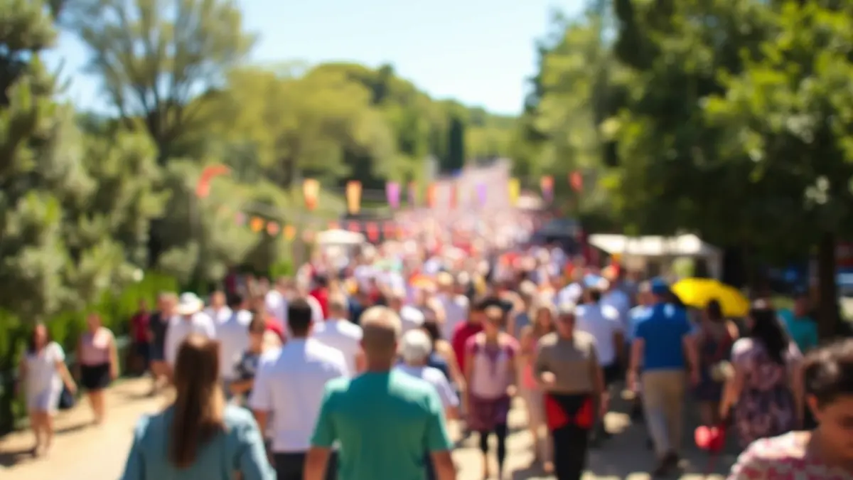 Generic image of a traditional romería in a natural setting.