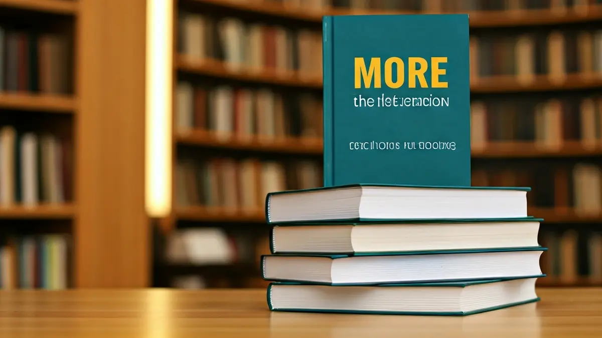 Imagen genérica de libros de autoayuda en una mesa de madera, con un ambiente de biblioteca cálido.