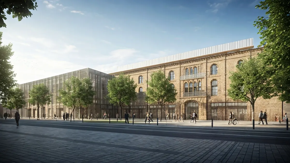 Imagen de la antigua cárcel de Huelva transformada en un centro de innovación y cultura.