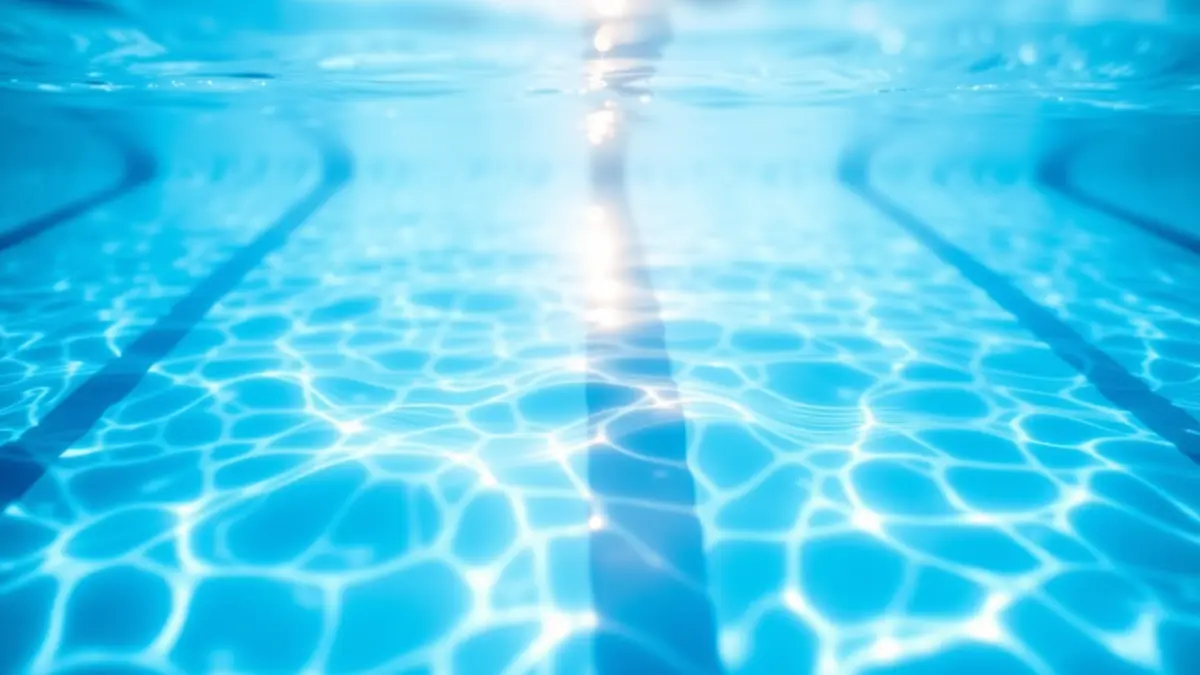 Imagen genérica de una piscina municipal con agua limpia.