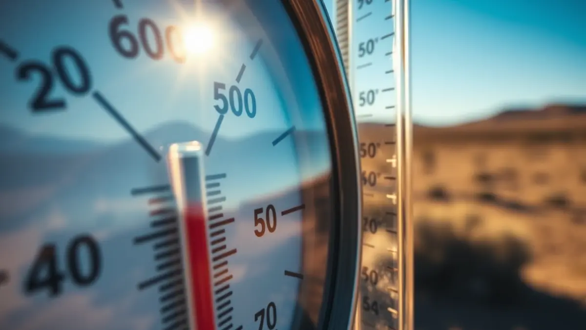 Imagen genérica de un termómetro marcando alta temperatura en un día soleado.