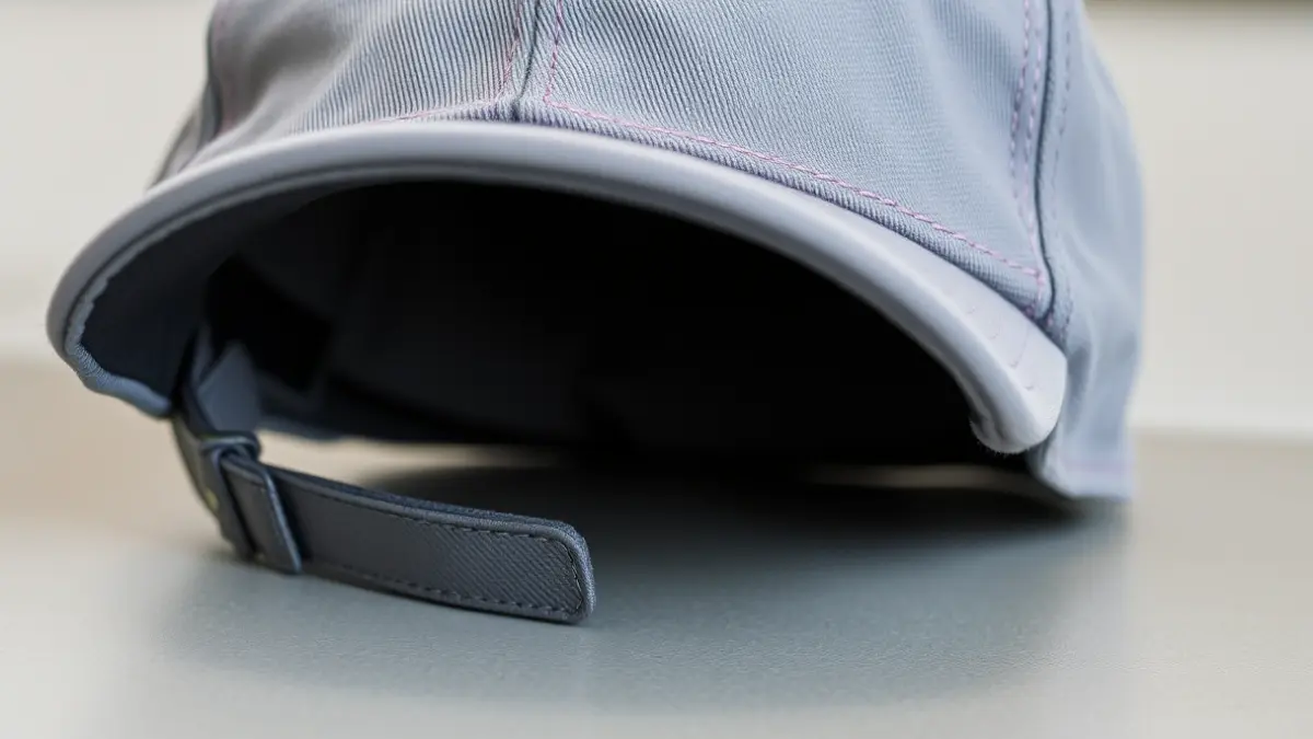 Imagen de una gorra con material protector oculto en su interior.