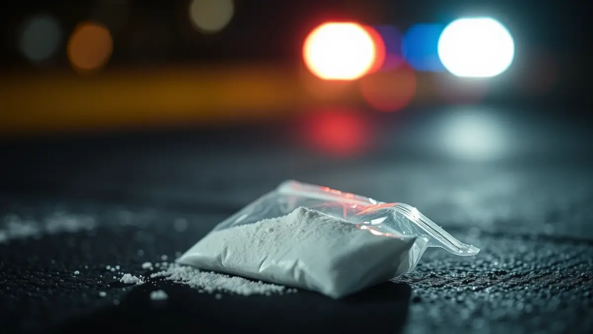 Imagen de una bolsa con cocaína incautada por la policía.