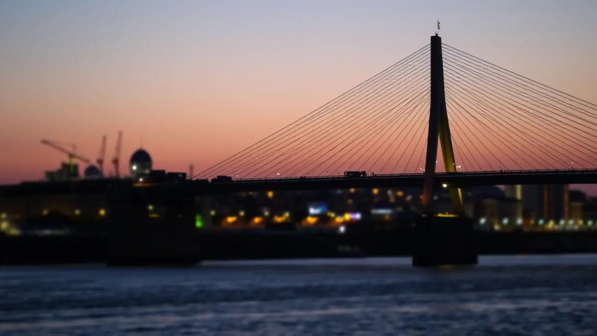 Centenario Bridge in Seville with construction halted