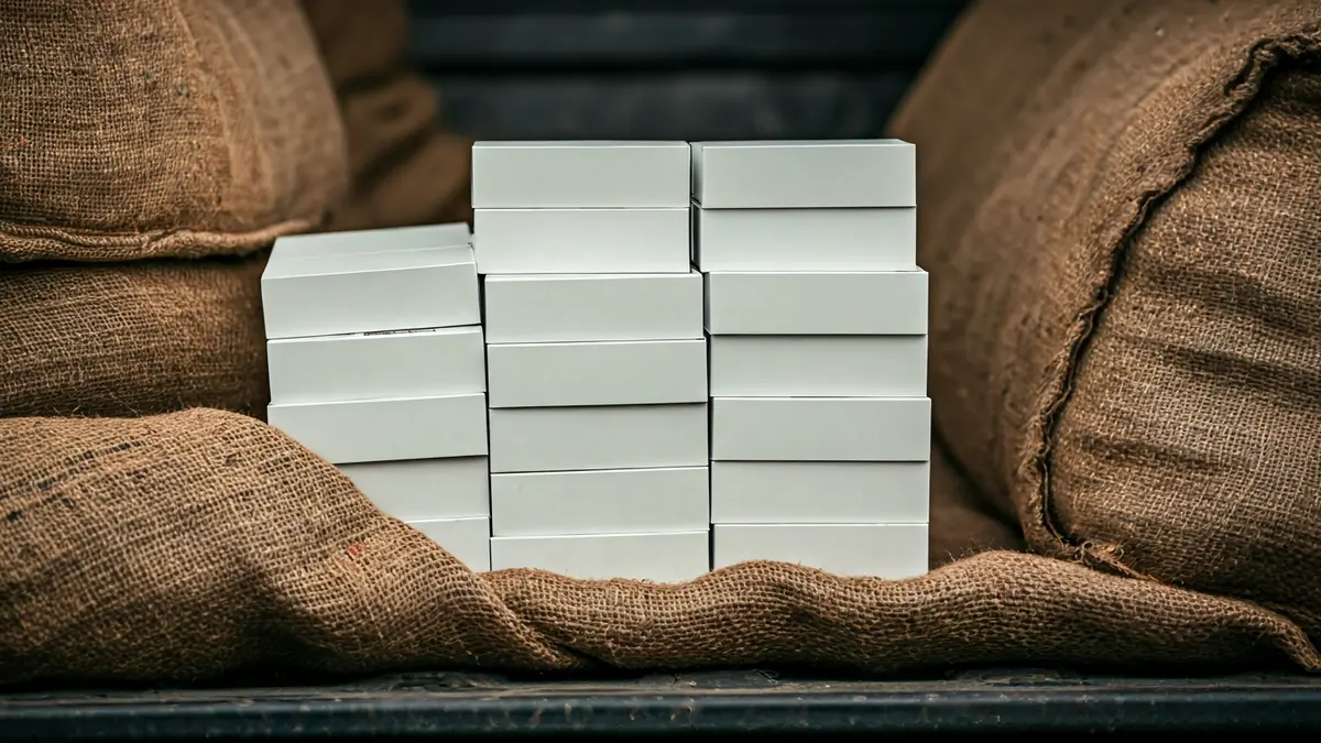 Cajas de tabaco de contrabando ocultas en un camión