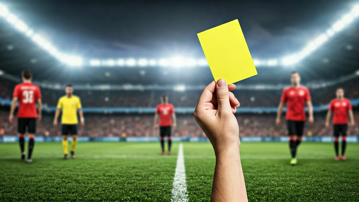 Imagen genérica de una tarjeta amarilla en un partido de fútbol.