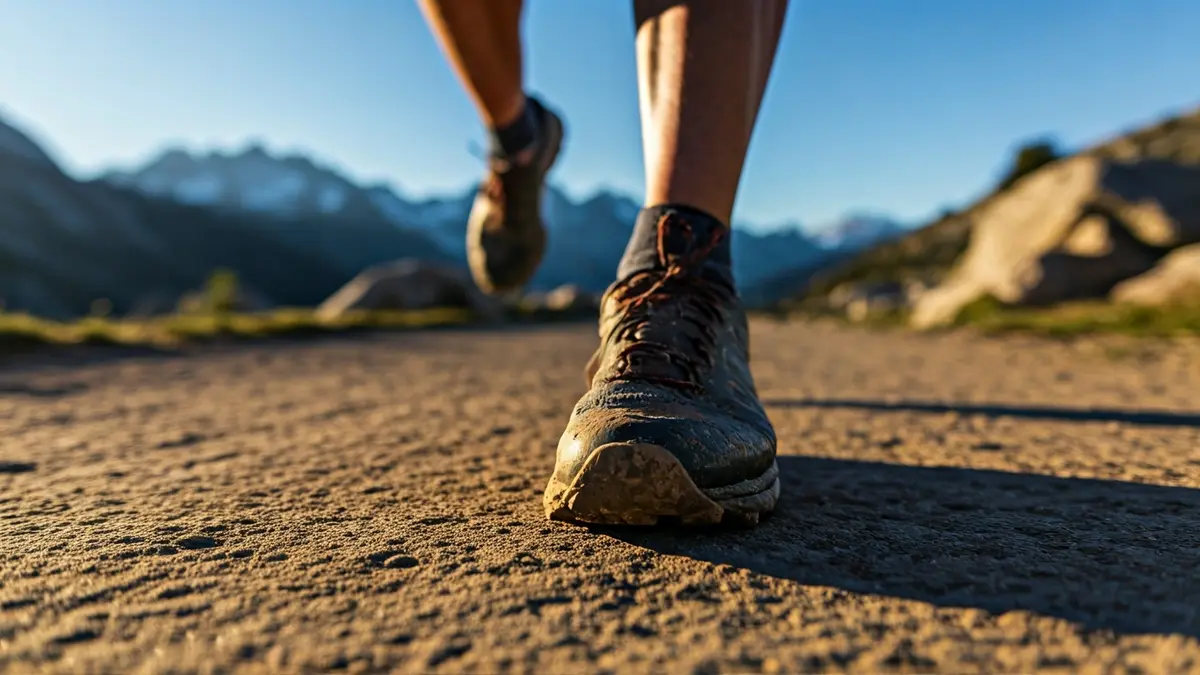 Generic image of an ultra trail runner in the mountains.