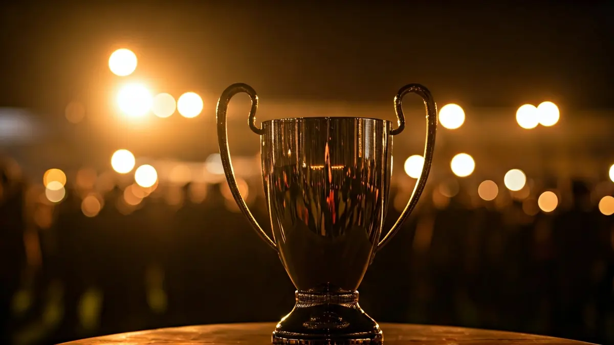 Generic image of a sports trophy, symbolizing a victory.