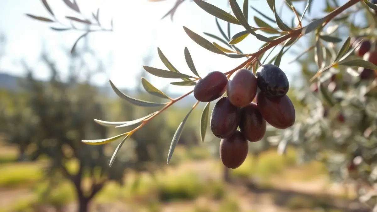 Imagen genérica de ramas de olivo con aceitunas, representando el sector agrícola de Jaén.