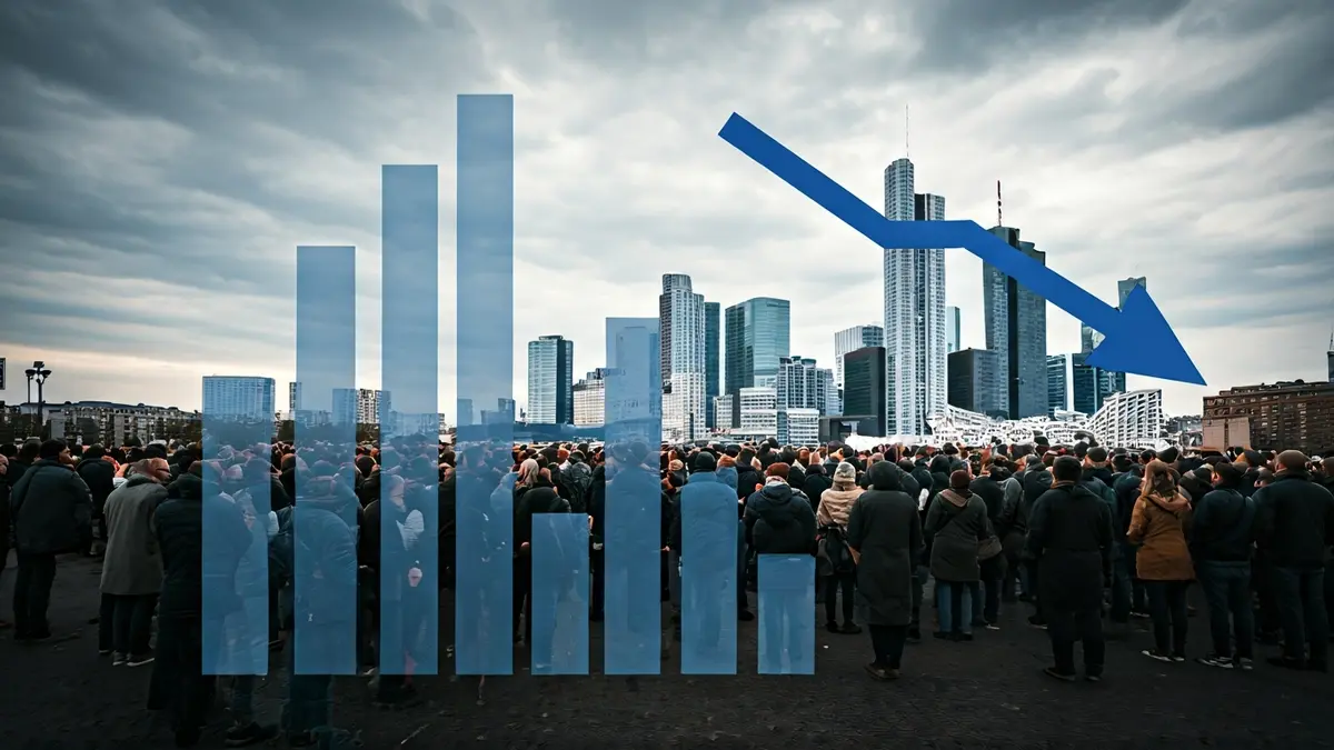 Generic image of a bar chart showing a downward trend, symbolizing job loss.