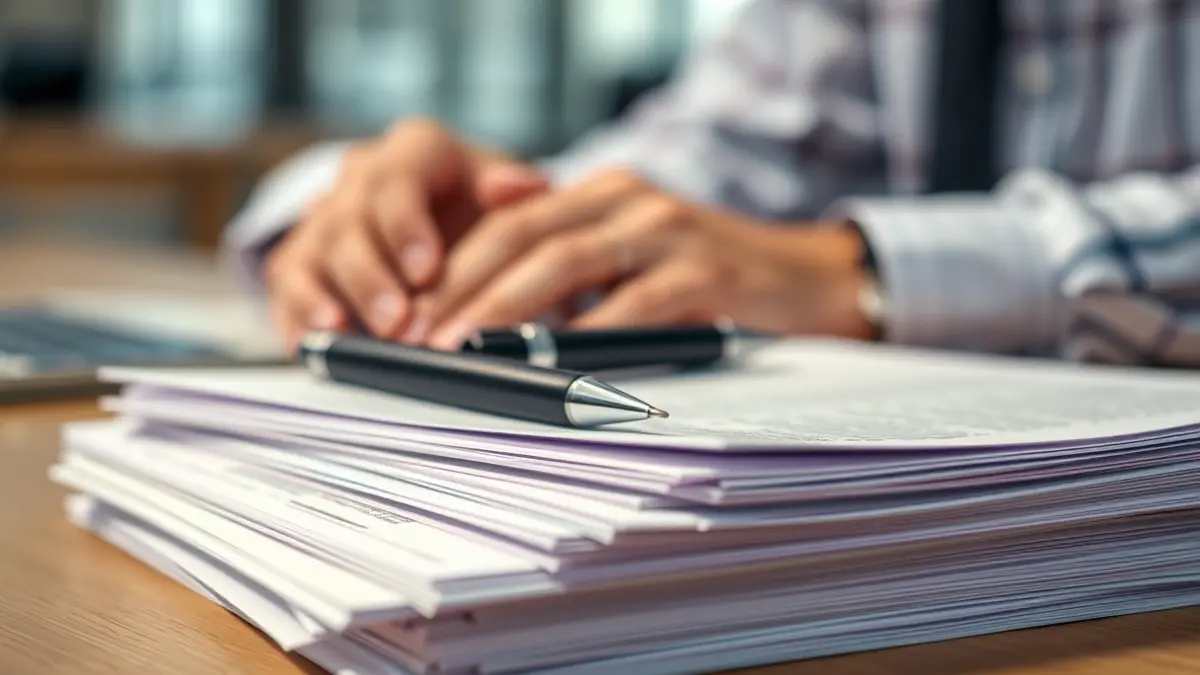 Generic image of administrative documents and procedures.