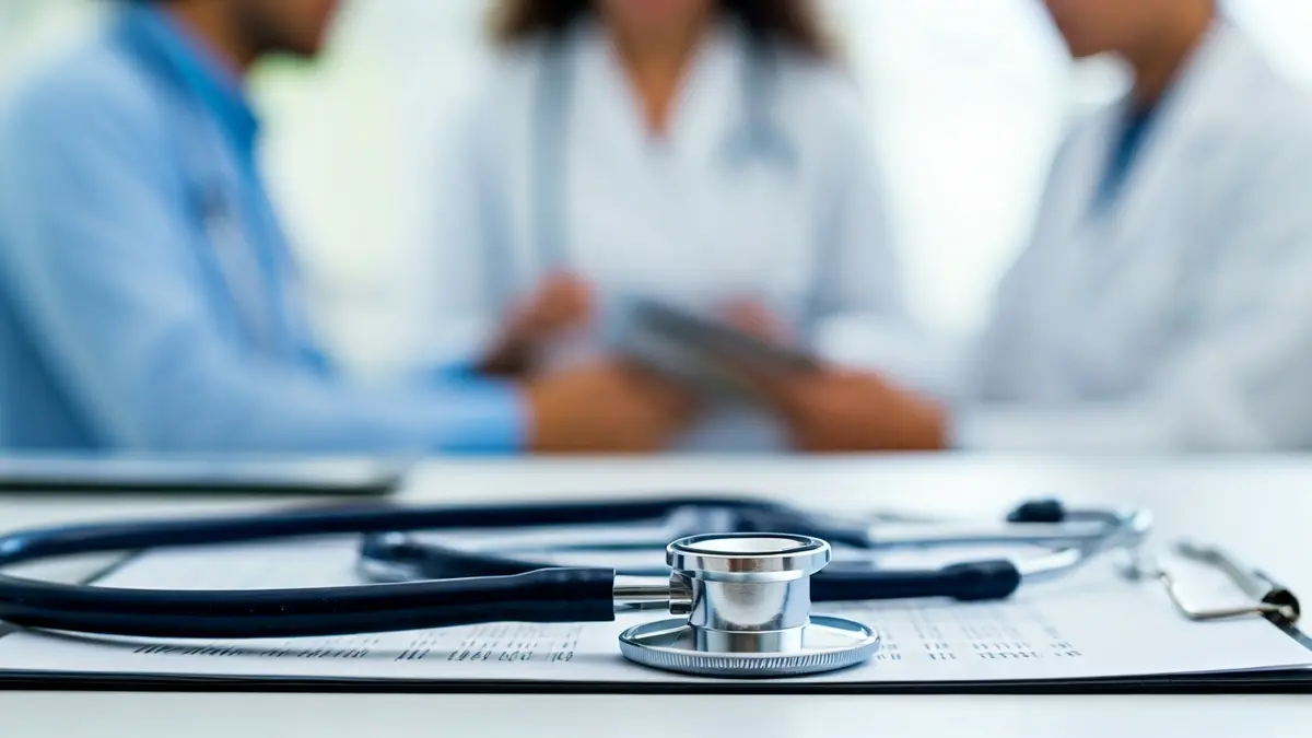 Imagen genérica de un estetoscopio sobre un historial médico, simbolizando la atención primaria.