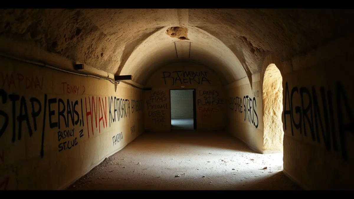 Grafitis históricos en los Refugios de la Guerra Civil de Almería