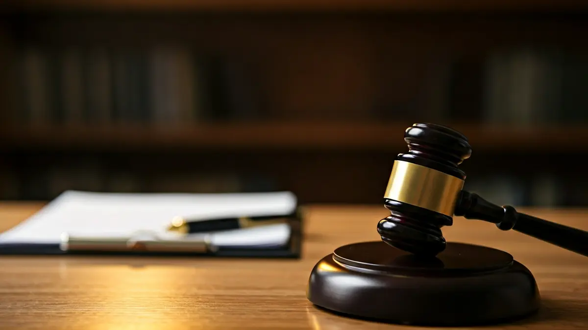 Generic image of a judge's gavel on law books, symbolizing the legal field.