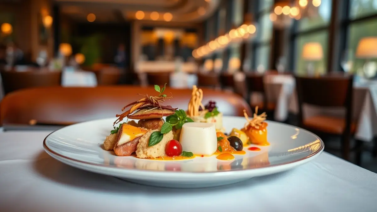 Imagen genérica de un plato de alta cocina andaluza.