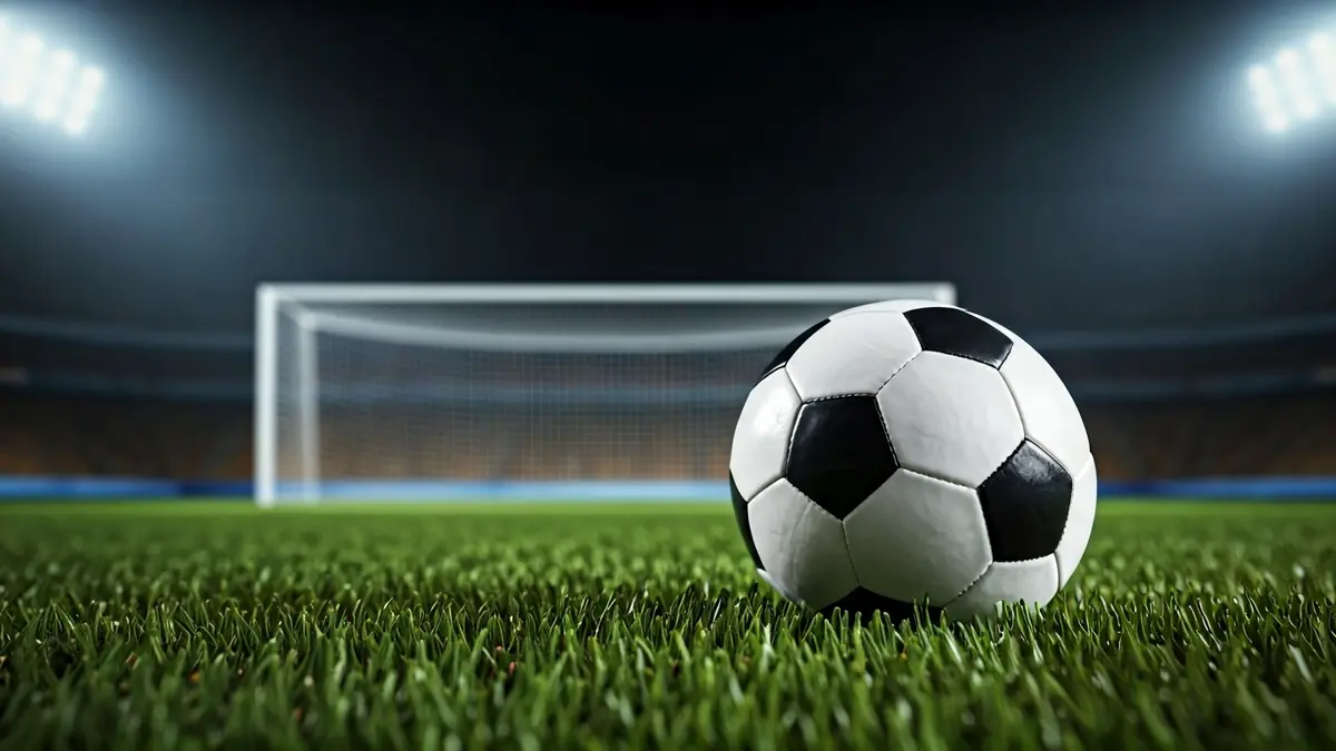Imagen genérica de un balón de fútbol en el césped de un estadio.