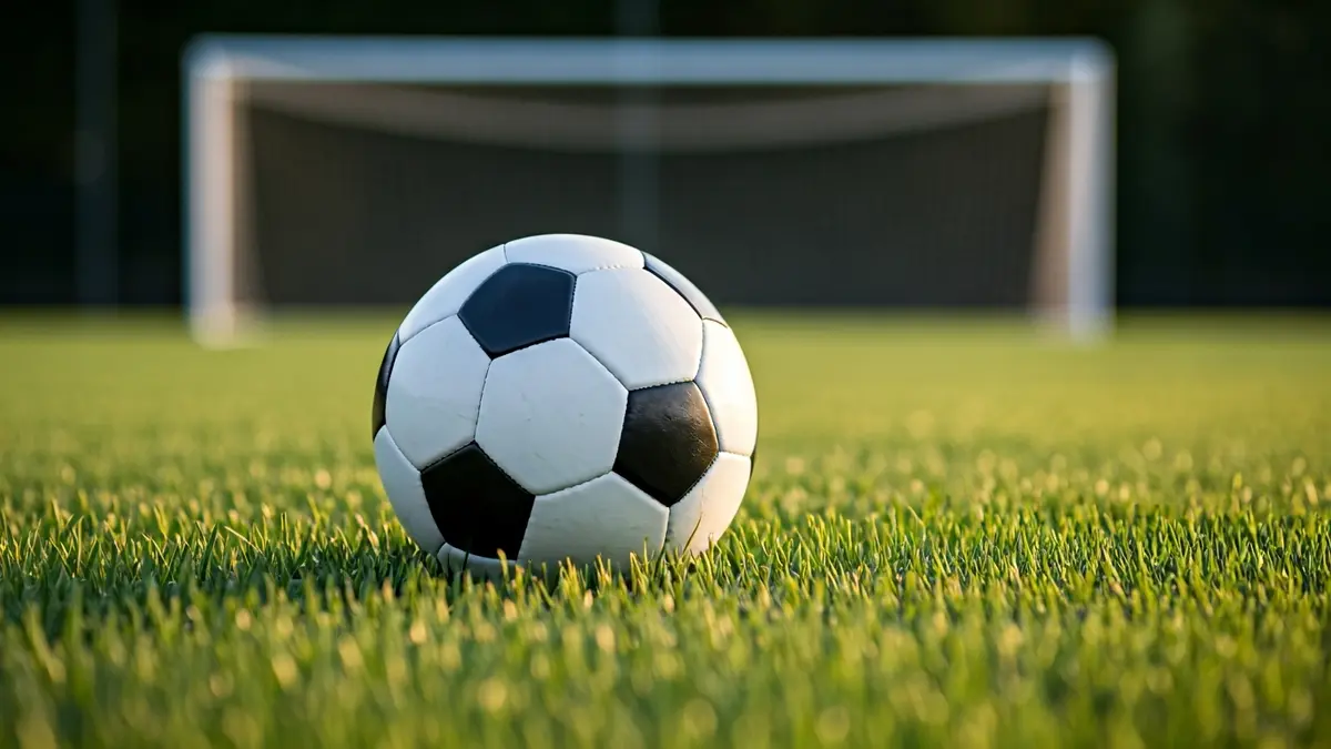 Imagen genérica de un balón de fútbol en el césped de un estadio.