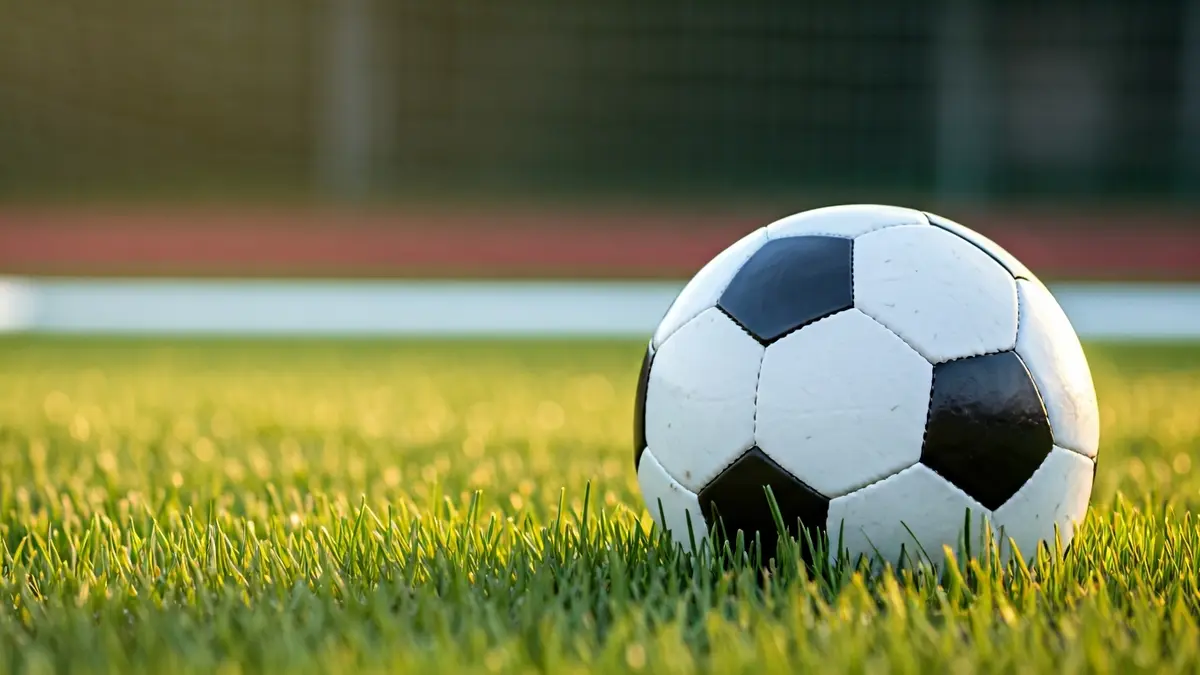 Imagen genérica de un balón de fútbol en el césped de un campo.