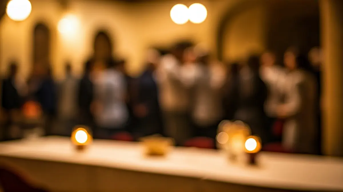 Generic image of a community event or gathering in an indoor space.