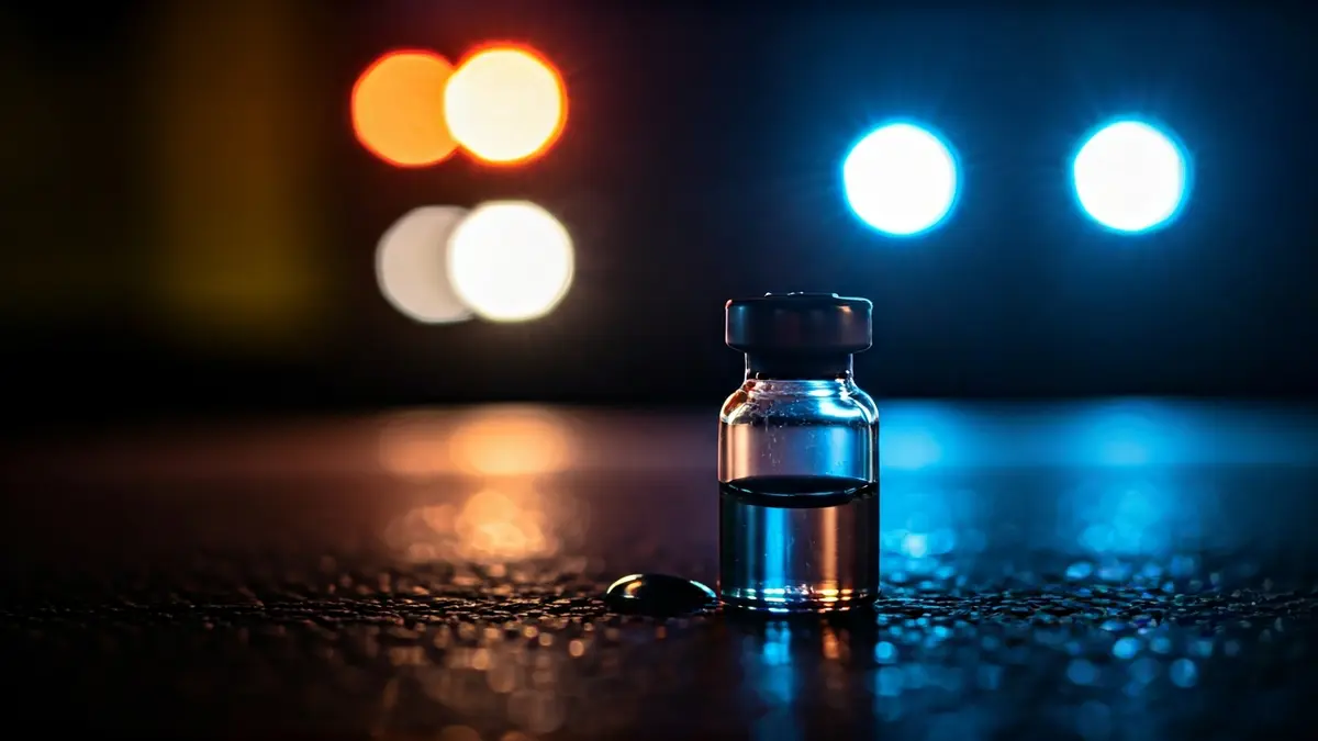 Imagen de un pequeño frasco con líquido, simbolizando una sustancia peligrosa.