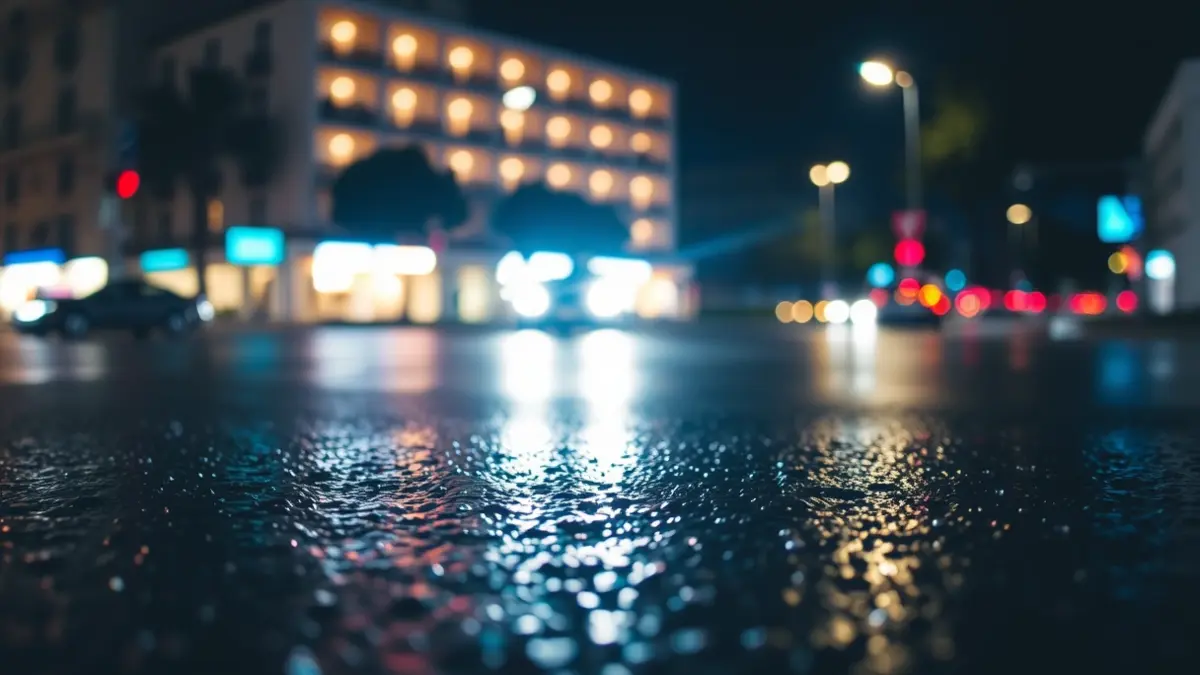 Imagen genérica de luces de emergencia en la noche.