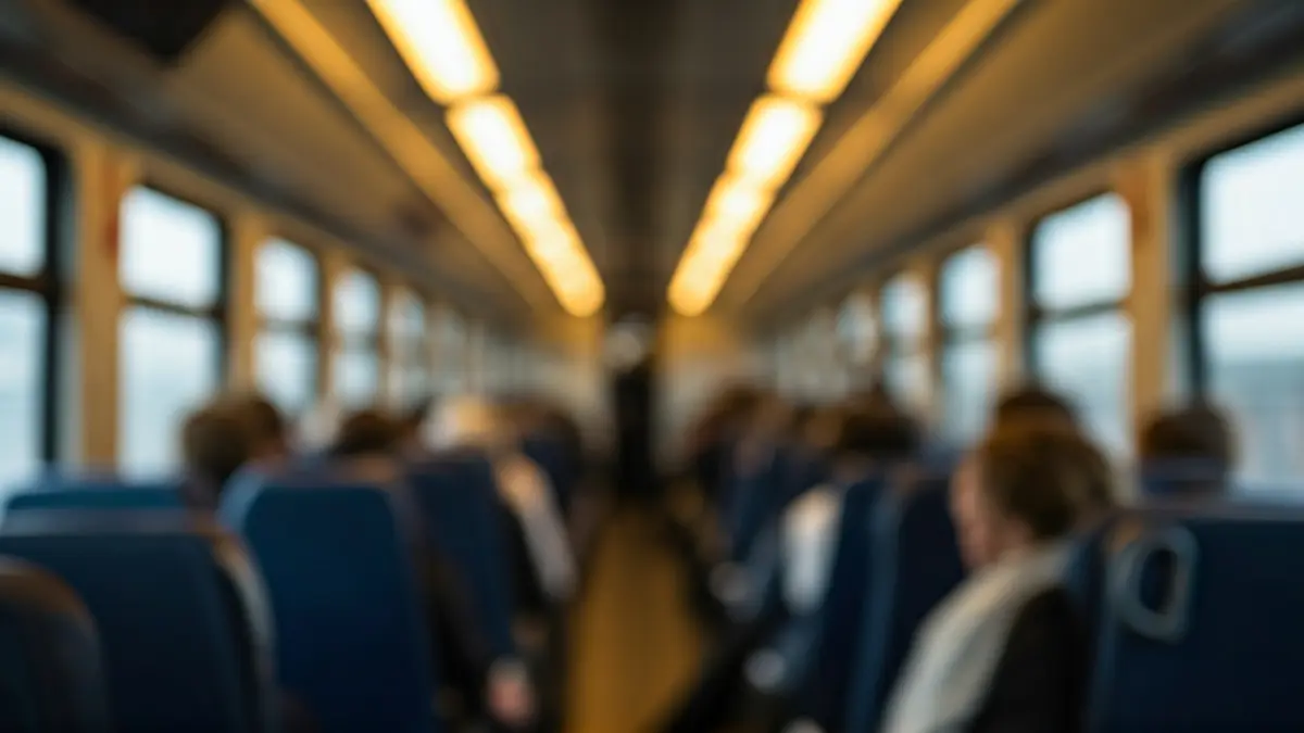 Imagen genérica del interior de un tren de cercanías.
