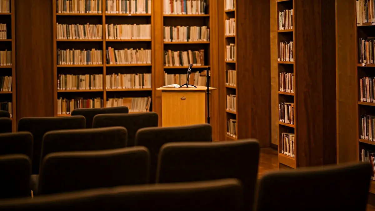 Imagen genérica de una presentación de libro en un ambiente acogedor.