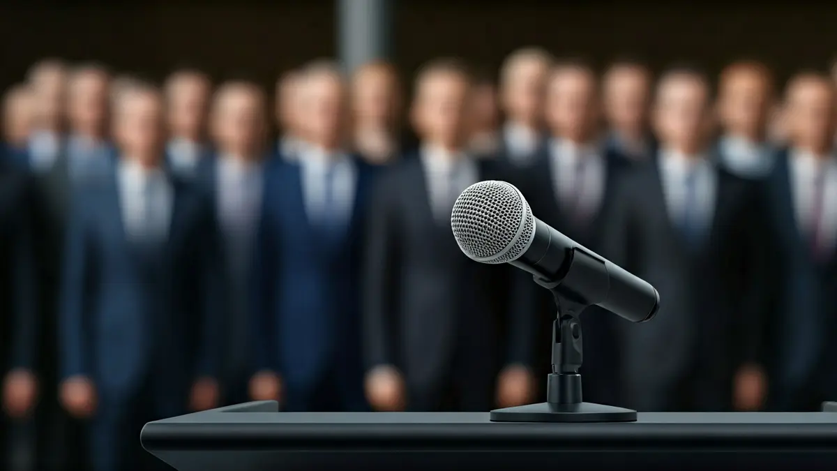 Imagen genérica de un micrófono en un podio, simbolizando declaraciones oficiales o ruedas de prensa.