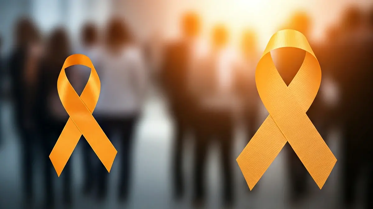 Imagen genérica de un lazo de concienciación sobre el cáncer de colon.