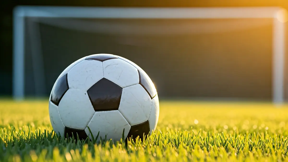 Generic image of a soccer ball on a stadium pitch.