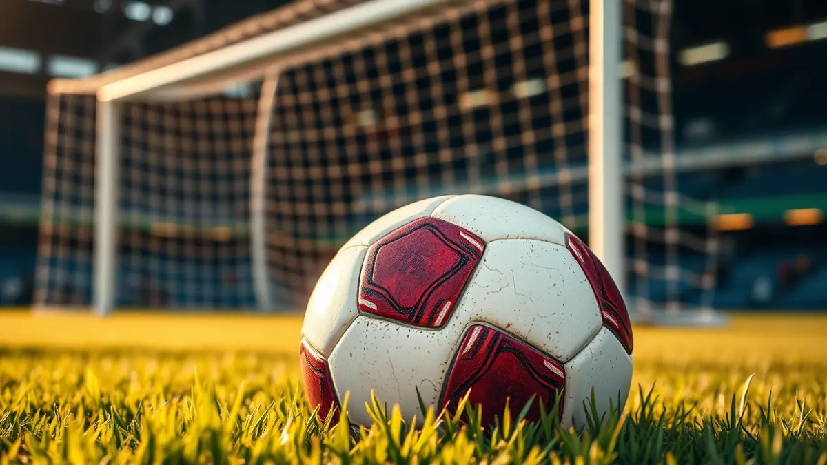 Imagen genérica de un balón de fútbol en el césped de un estadio.