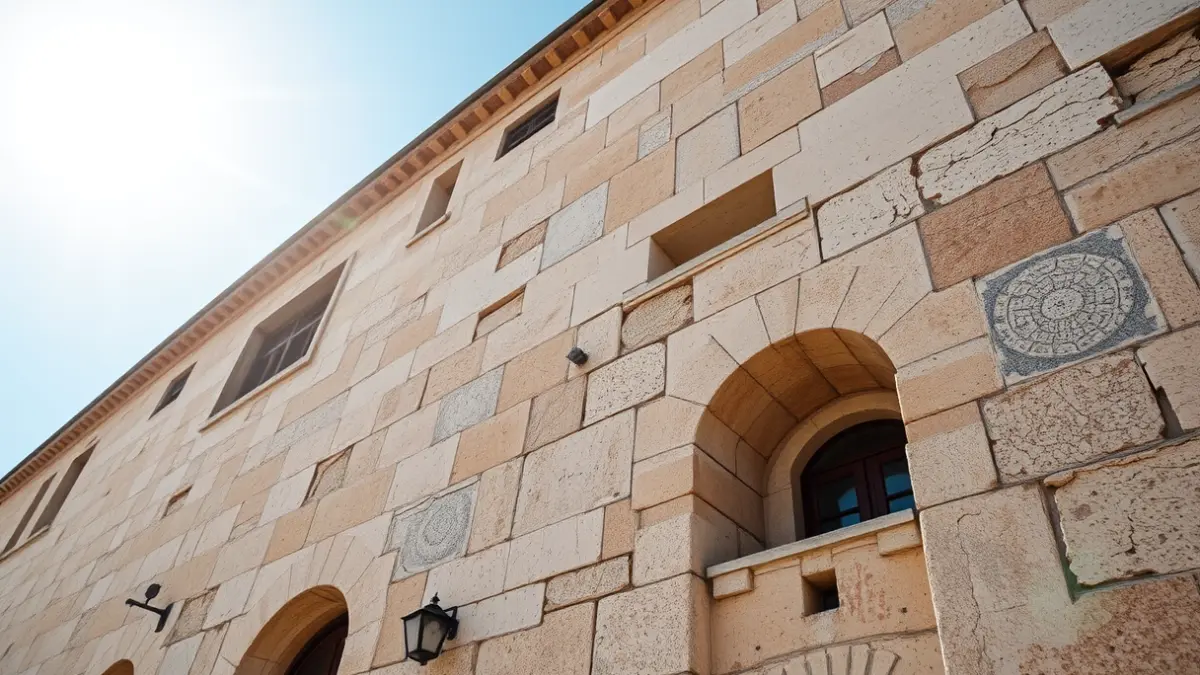 Deteriorated facade of a military building in Cádiz, requiring rehabilitation.