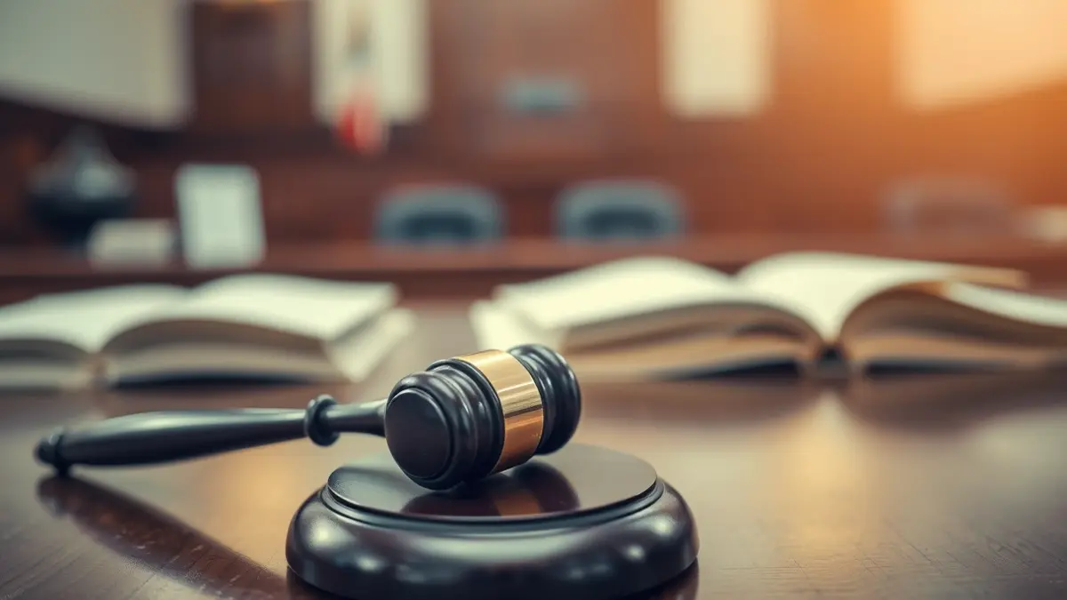 Imagen genérica de un mazo de juez sobre una mesa en un juzgado.