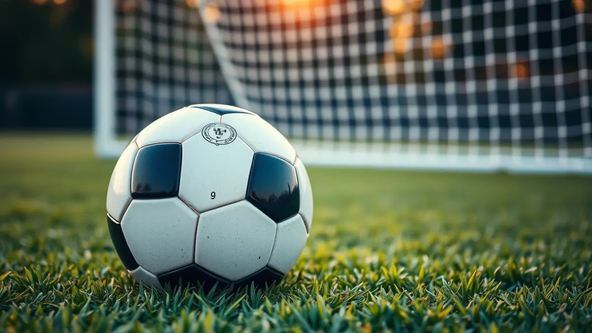 Generic image of a soccer ball on a stadium pitch.