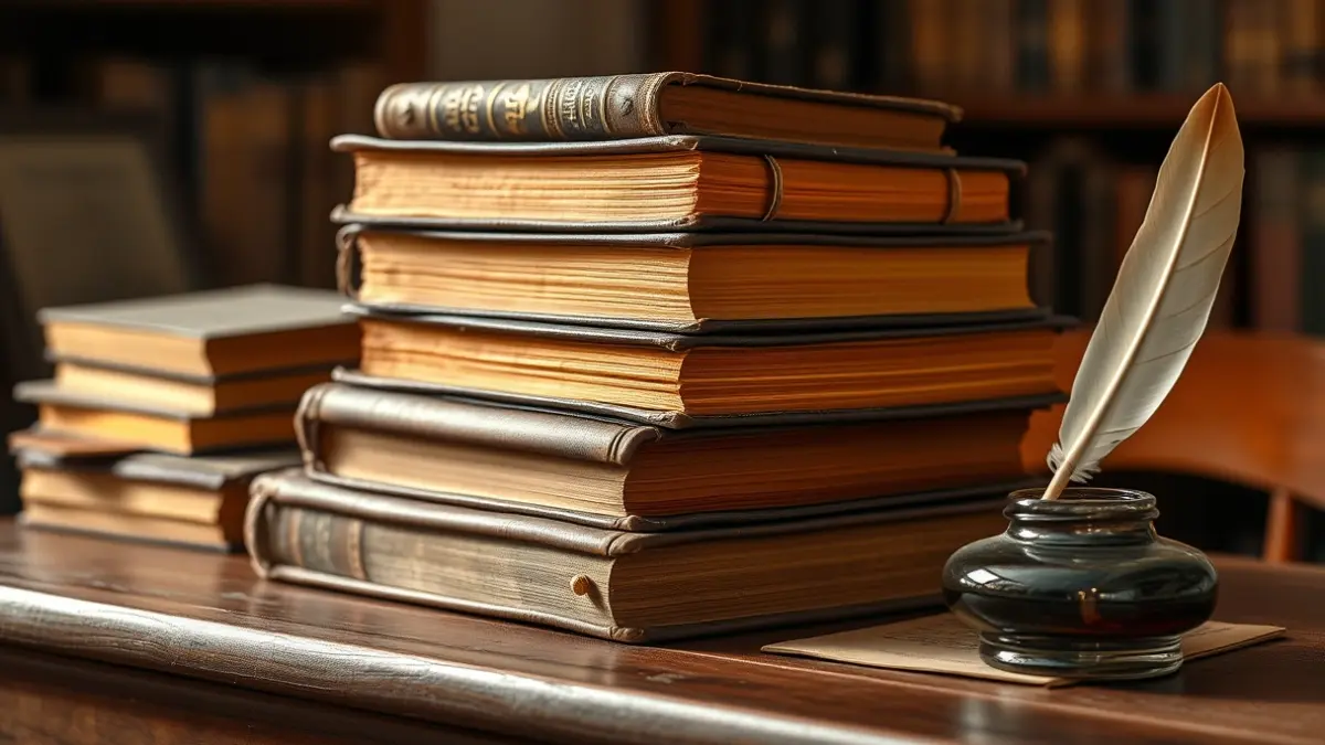 Imagen genérica de libros antiguos y una pluma, simbolizando la historia y el conocimiento.