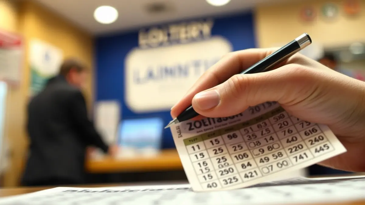 Generic image of a lottery ticket with blurred numbers.