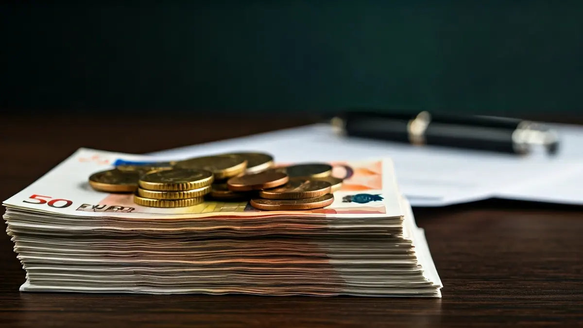 Imagen genérica de dinero en efectivo y documentos legales, simbolizando el blanqueo de capitales.