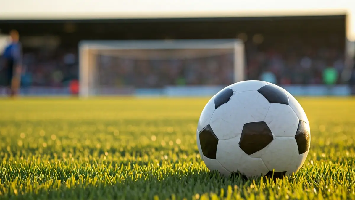 Imagen genérica de un balón de fútbol en un campo, simbolizando el éxito deportivo.