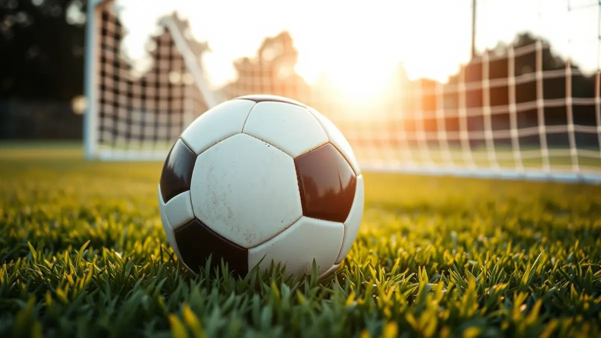 Generic image of a soccer ball on a stadium pitch.