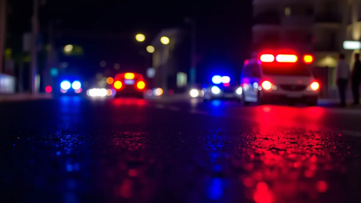 Generic image of emergency lights on a road, symbolizing traffic cuts.