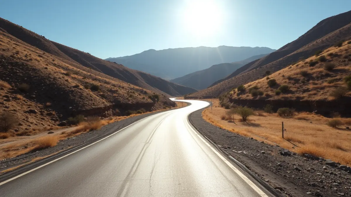 Image of a rural road in Almería with improvements in slopes and drainage.