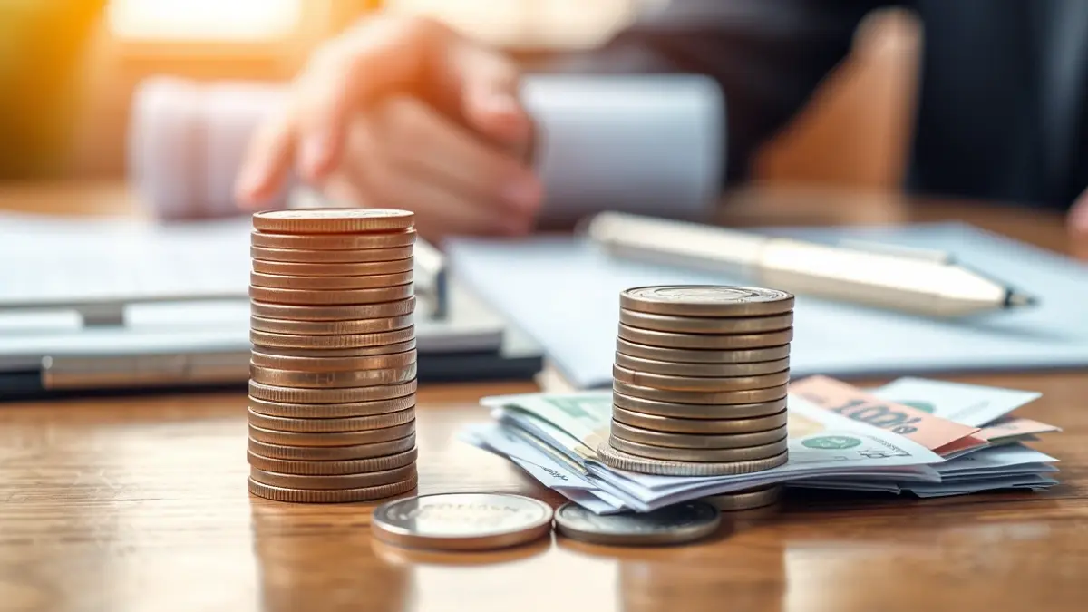 Imagen genérica de dinero y documentos, simbolizando la tesorería municipal.