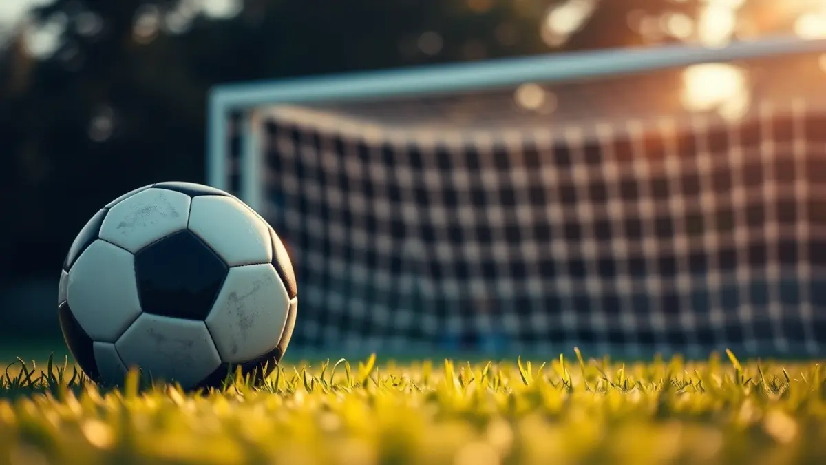 Imagen genérica de un balón de fútbol en el césped de un estadio.