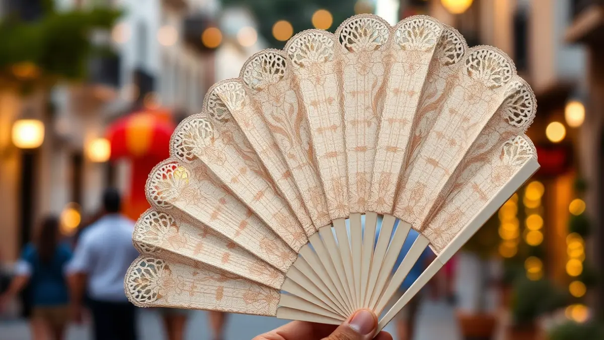 Generic image of a traditional Spanish fan, a symbol of Andalusian culture.