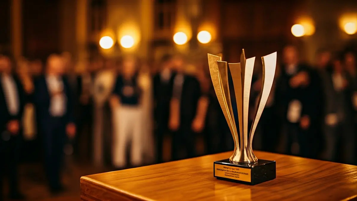Imagen genérica de un trofeo de premio en una ceremonia.